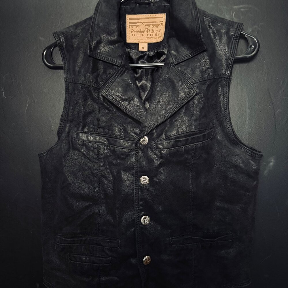 Powder River Outfitters Leather Vest (slim)